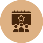 Calendar event icon with three people